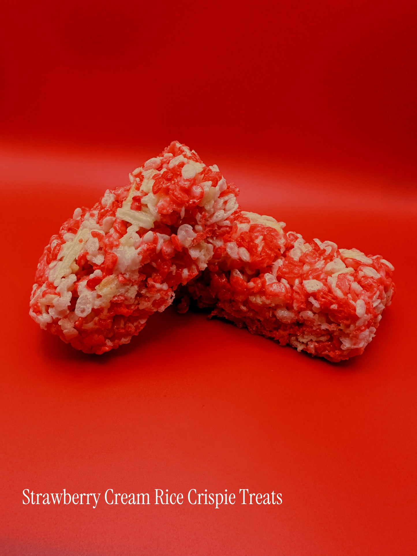 Strawberry & cream rice krispies treat